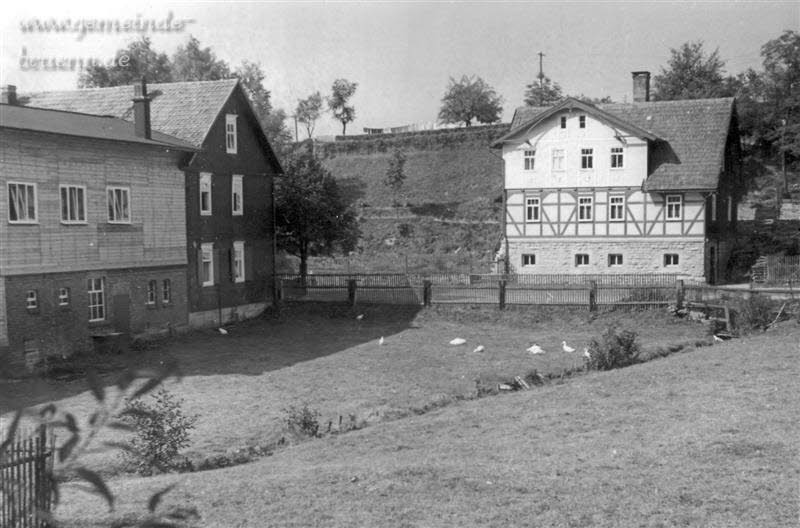 Gaststtte Reichshof und Haus der Fam. Witter in der Schleusinger Strasse