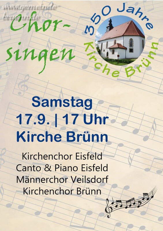 350 Jahre Kirche Brnn - Chorsingen 17.09.2022
